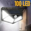 Solar Lights Outdoor Motion Sensor, Waterproof 3 Modes Security Wall Light for Garden Yard Patio Fence Garage