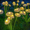 Solar Mushroom Lights Outdoor, Swaying Waterproof Solar Garden Stake Lights for Lawn Yard Patio Pathway Decor