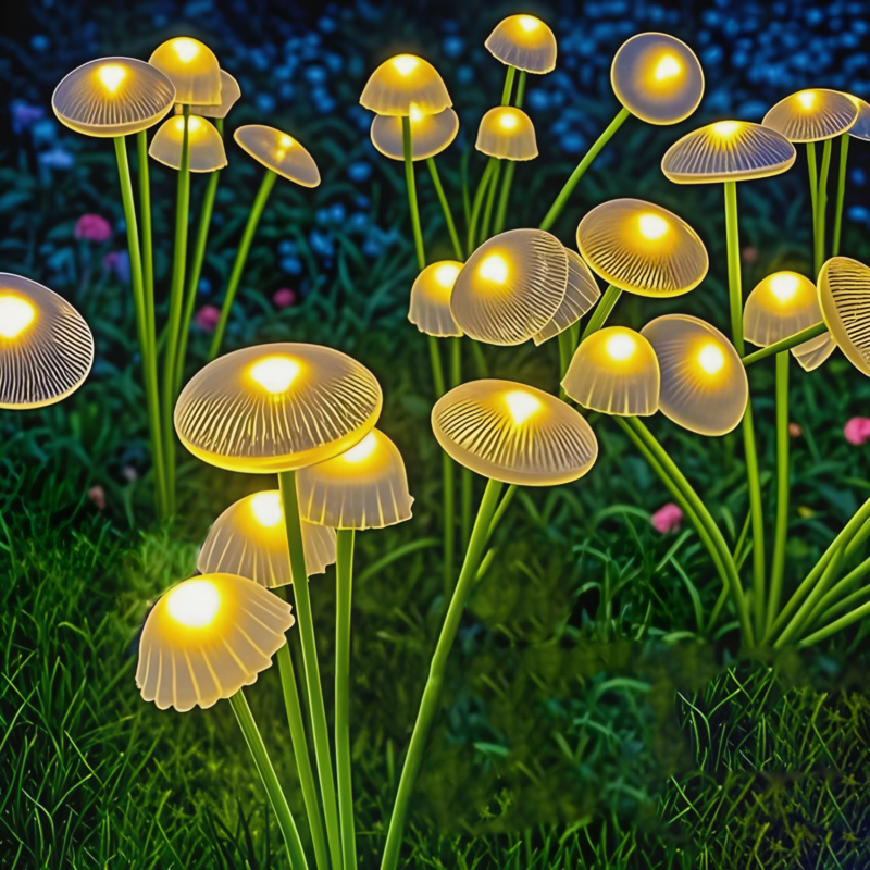 Solar Mushroom Lights Outdoor, Swaying Waterproof Solar Garden Stake Lights for Lawn Yard Patio Pathway Decor