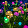 Solar Mushroom Lights Outdoor, Swaying Waterproof Solar Garden Stake Lights for Lawn Yard Patio Pathway Decor