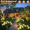 Solar Mushroom Lights Outdoor, Swaying Waterproof Solar Garden Stake Lights for Lawn Yard Patio Pathway Decor