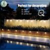 Solar Stair Lights Outdoor, Waterproof Step Lights for Deck Fence Porch Patio Pathway Stairs