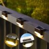 Solar Stair Lights Outdoor, Waterproof Step Lights for Deck Fence Porch Patio Pathway Stairs