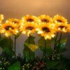 Solar Sunflower Lights Outdoor, Color Changing Waterproof Solar Flower Stake Lights for Garden Yard Patio Lawn Decor, Gifts for Mom