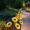 Solar Sunflower Lights Outdoor, Color Changing Waterproof Solar Flower Stake Lights for Garden Yard Patio Lawn Decor, Gifts for Mom