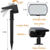 Solar Spot Lights Outdoor, Waterproof Adjustable Landscape Spotlights for Yard Garden Trees Pathway