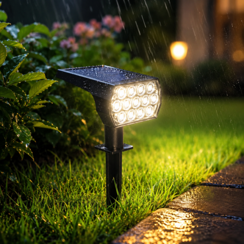 Solar Spot Lights Outdoor, Waterproof Adjustable Landscape Spotlights for Yard Garden Trees Pathway