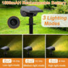 Solar Spot Lights Outdoor, Waterproof Adjustable Landscape Spotlights for Yard Garden Trees Pathway