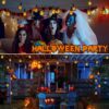 Solar Flame String Lights Outdoor, Flickering Flame Bulbs Waterproof Warm White Solar Powered Patio Lights for Garden Yard Halloween Party