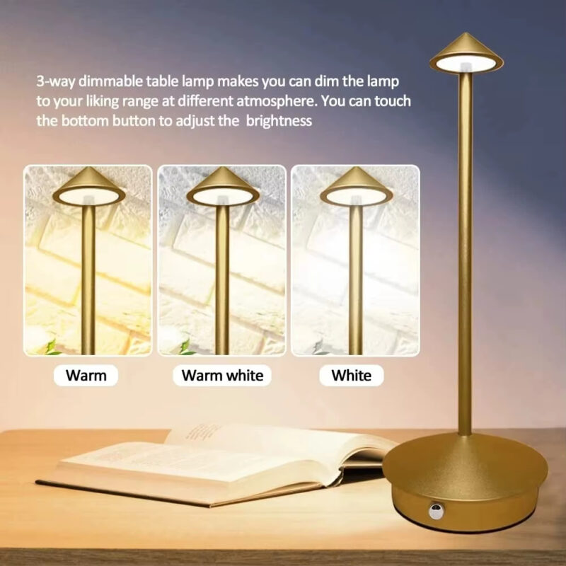 Creative Mushroom Cordless Rechargeable LED Table Lamp