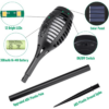 Solar Torch Lights Outdoor, Dancing Flame Flickering Flame Solar Lights, Waterproof Pathway Lights for Garden Yard Patio Landscape