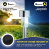 Solar Garden Lights Outdoor, Waterproof Solar Powered Lights for Yard Patio Landscape Pathway Walkway Decor