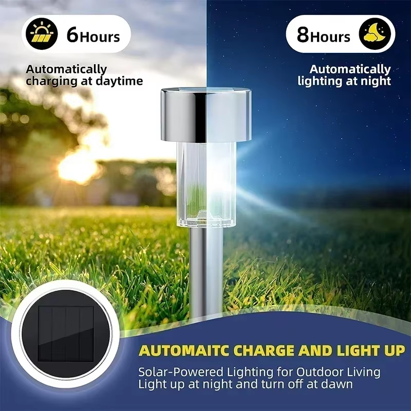 Solar Garden Lights Outdoor, Waterproof Solar Powered Lights for Yard Patio Landscape Pathway Walkway Decor