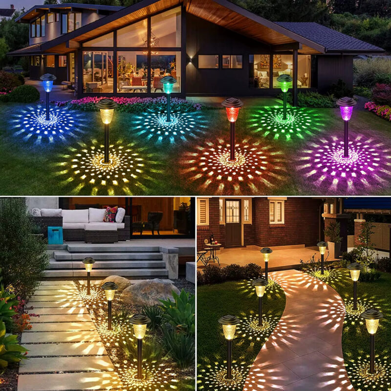 Solar Pathway Lights Outdoor, Waterproof Auto On/Off Solar Landscape Lights for Garden Yard Patio Walkway Driveway