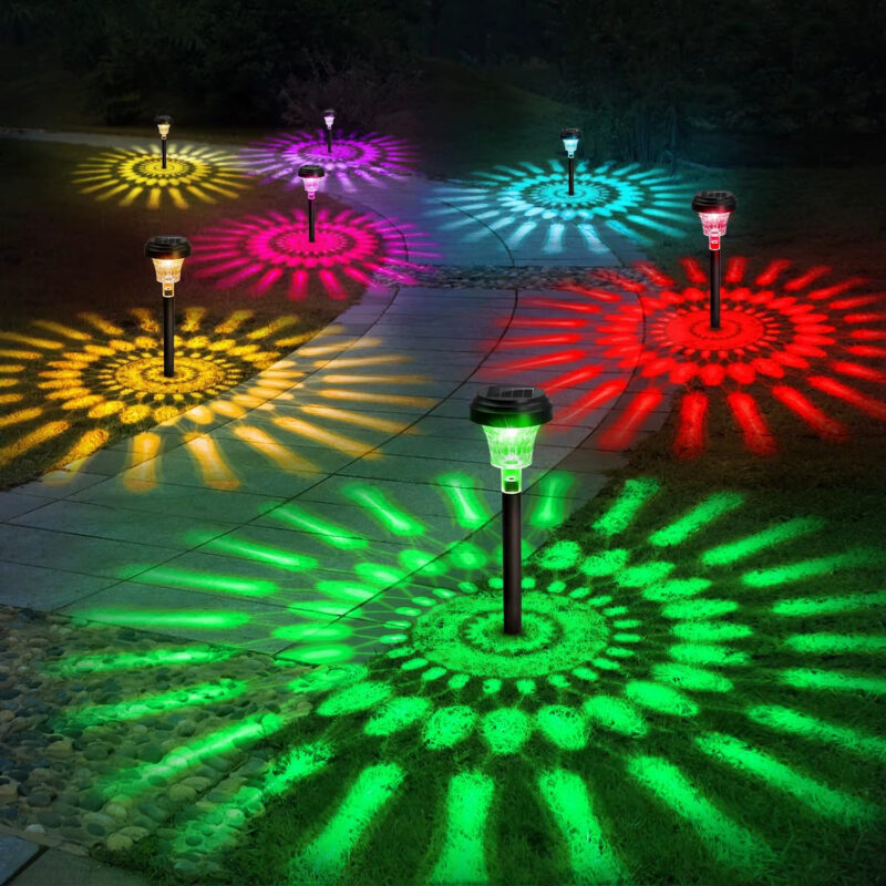 Solar Pathway Lights Outdoor, Waterproof Auto On/Off Solar Landscape Lights for Garden Yard Patio Walkway Driveway