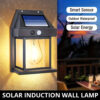 Solar Wall Lights Outdoor Motion Sensor, Waterproof Dusk to Dawn Porch Light 3 Modes Warm White Lantern for Garage Front Door Yard Garden
