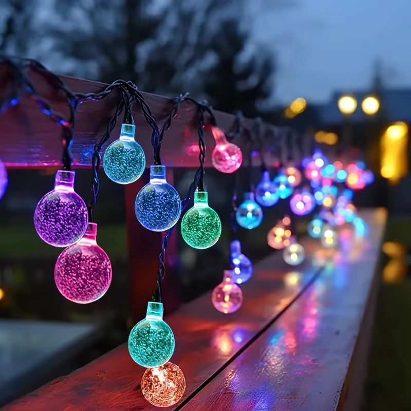 Solar Decorative String Lights Outdoor, 8 Modes Waterproof Solar Lights for Garden Patio Yard Deck Party Wedding Decor