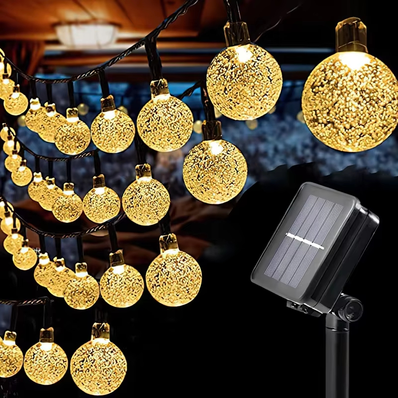 Solar Decorative String Lights Outdoor, 8 Modes Waterproof Solar Lights for Garden Patio Yard Deck Party Wedding Decor