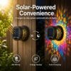 Solar Mandala Projection Wall Light, Decorative Outdoor LED Light Waterproof, Color Changing Mandala Solar Fence Light for Yard Garden Patio Backyard
