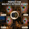 Solar Mandala Projection Wall Light, Decorative Outdoor LED Light Waterproof, Color Changing Mandala Solar Fence Light for Yard Garden Patio Backyard
