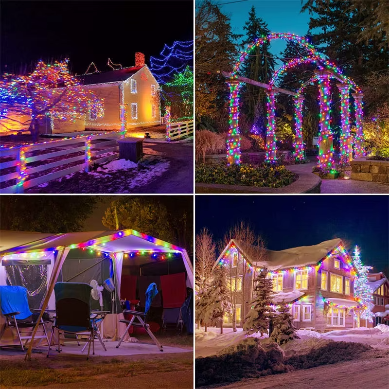 Solar String Lights Outdoor, 8 Modes Waterproof Solar Fairy Lights for Patio Garden Tree Wedding Decor