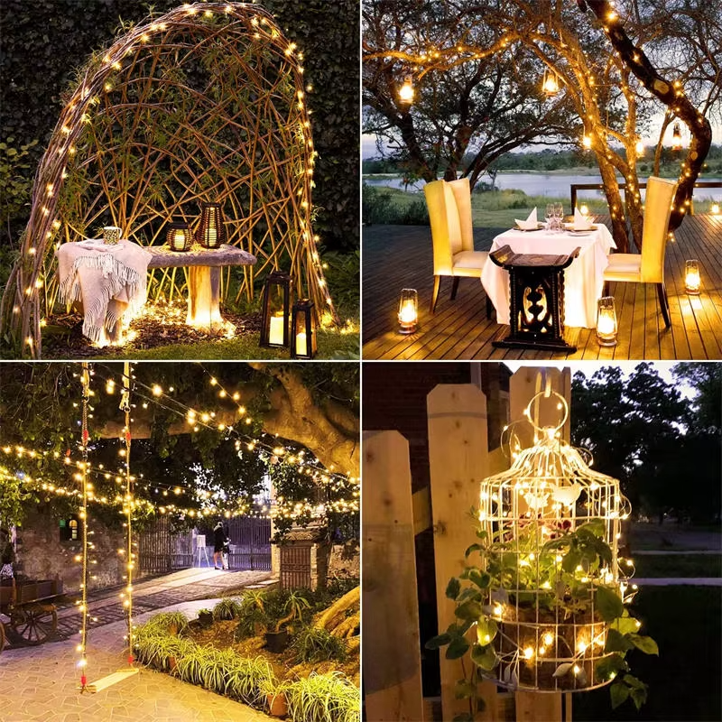 Solar String Lights Outdoor, 8 Modes Waterproof Solar Fairy Lights for Patio Garden Tree Wedding Decor