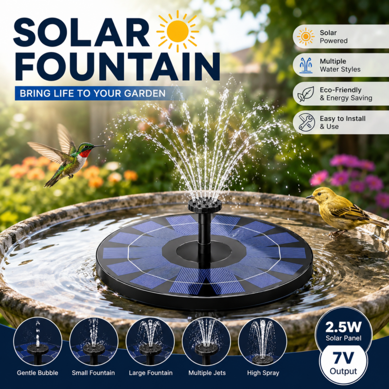 Outdoor Solar Fountain