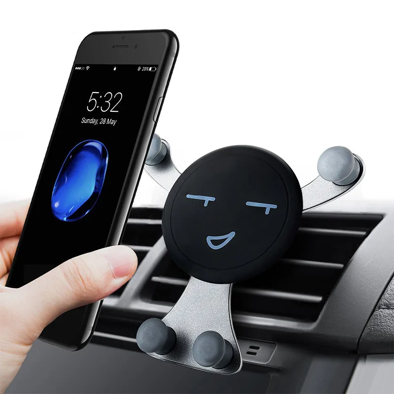 Smile Face Gravity Car Phone Mount