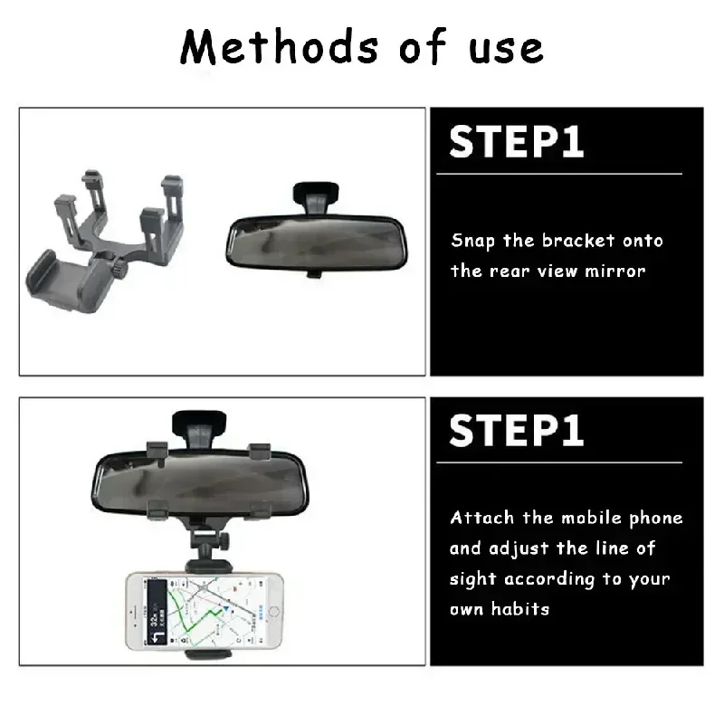 Rearview Mirror Car Phone Mount