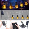 S4f38b093ca9544da9ba6457f7efd240fb.webp Solar Flame String Lights Outdoor, Flickering Flame Bulbs Waterproof Warm White Solar Powered Patio Lights for Garden Yard Halloween Party