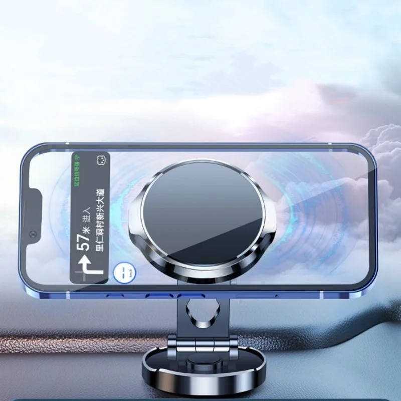 Sd8f8022f158d4135b101dd30c0f80dec5.webp Round Foldable Magnetic Car Phone Mount