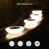 Solar Ground Lights Outdoor, Waterproof Flat Disc Light Landscape Lighting for Pathway Yard Garden Driveway Lawn