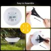 Solar Ground Lights Outdoor, Waterproof Flat Disc Light Landscape Lighting for Pathway Yard Garden Driveway Lawn