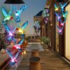 Solar Hummingbird Lights Outdoor, Color Changing Waterproof Solar Bird Stake Lights for Garden Yard Patio Lawn Pathway Decor, Gifts for Mom Women