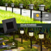 Solar Pathway Lights Outdoor, Waterproof Solar Walkway Lights for Garden Yard Driveway Walkway