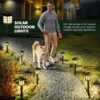 Solar Pathway Lights Outdoor, Waterproof Solar Walkway Lights for Garden Yard Driveway Walkway