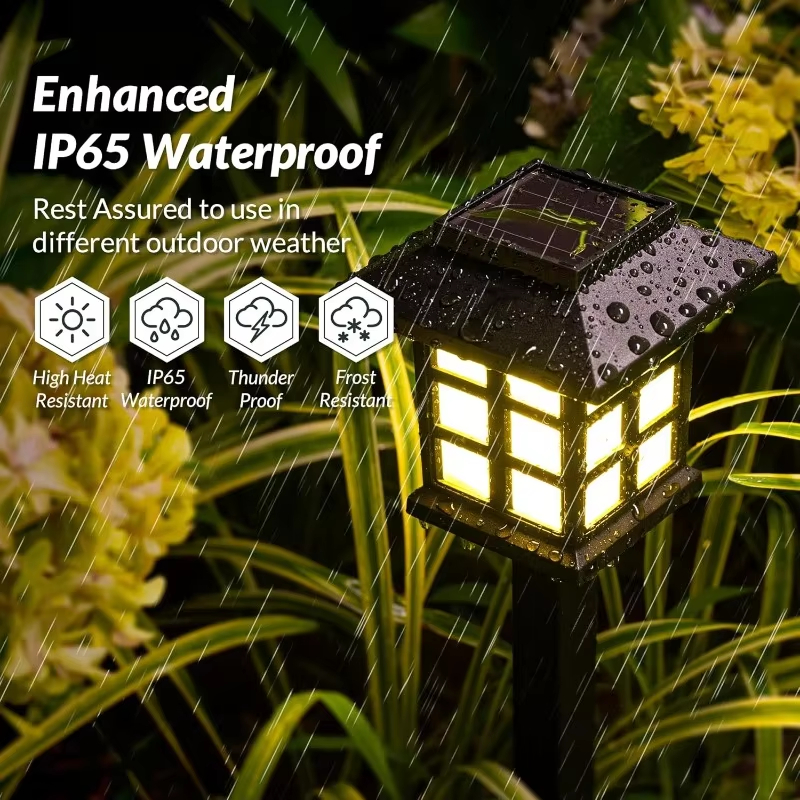 Solar Pathway Lights Outdoor, Waterproof Solar Walkway Lights for Garden Yard Driveway Walkway