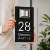 Solar Address Sign, Custom Lighted House Numbers for Outside, LED Illuminated Personalized Address Plaque Waterproof, Door Number Wall Mounted