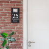 Solar Address Sign, Custom Lighted House Numbers for Outside, LED Illuminated Personalized Address Plaque Waterproof, Door Number Wall Mounted
