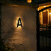 Solar Lighted House Numbers for Outside, LED Illuminated Address Sign Waterproof, Solar Powered House Number Plaque Wall Mounted Outdoor