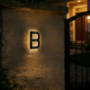 Solar Lighted House Numbers for Outside, LED Illuminated Address Sign Waterproof, Solar Powered House Number Plaque Wall Mounted Outdoor