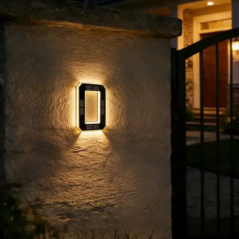 Solar Lighted House Numbers for Outside, LED Illuminated Address Sign Waterproof, Solar Powered House Number Plaque Wall Mounted Outdoor