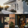 Solar Lighted House Numbers for Outside, LED Illuminated Address Sign Waterproof, Solar Powered House Number Plaque Wall Mounted Outdoor
