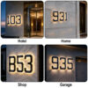 Solar Lighted House Numbers for Outside, LED Illuminated Address Sign Waterproof, Solar Powered House Number Plaque Wall Mounted Outdoor