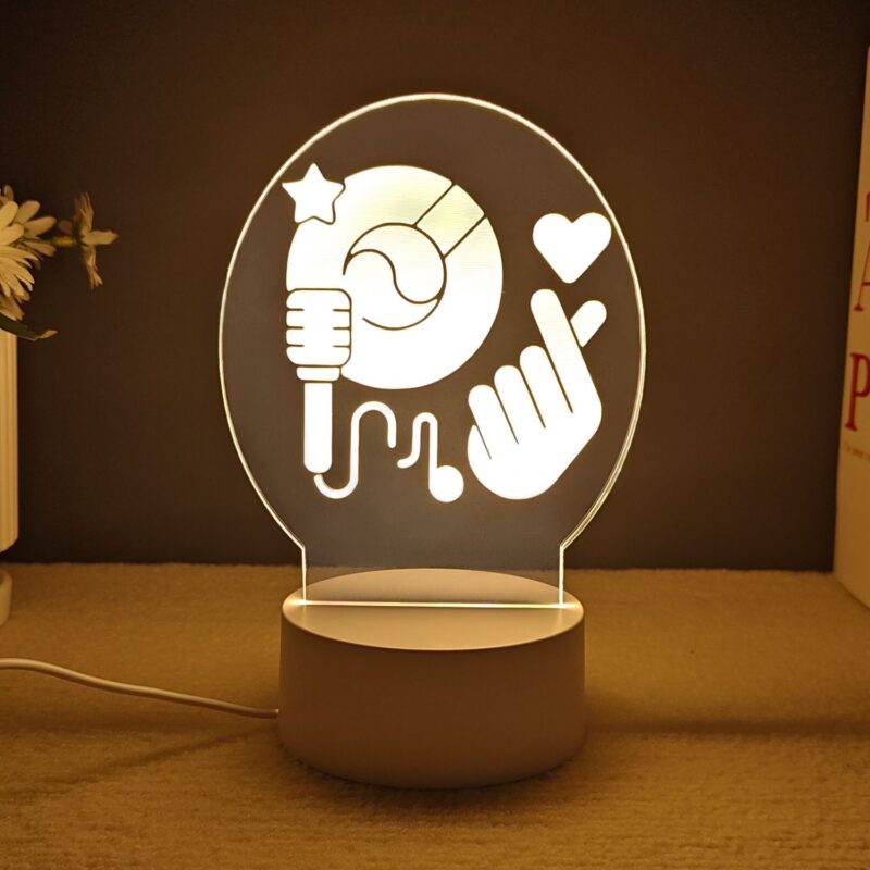 DJ Night Light – 3D LED Music Lamp, 10 Designs, USB Touch Control, Color-Changing Glow | Gifts for DJs, Music Producers & K-pop Fans