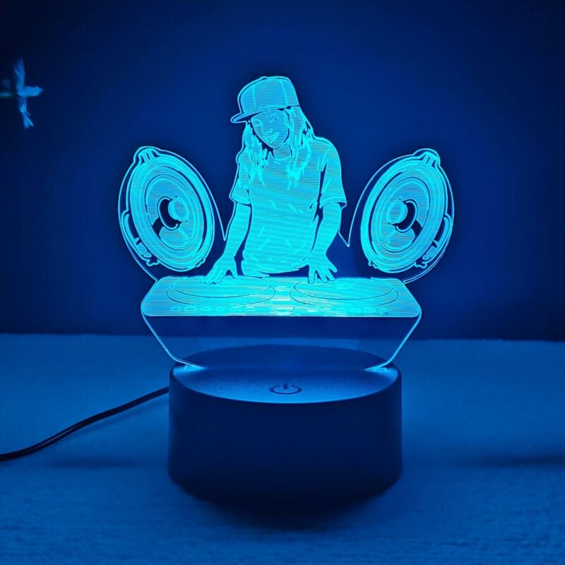 DJ Night Light – 3D LED Music Lamp, 10 Designs, USB Touch Control, Color-Changing Glow | Gifts for DJs, Music Producers & K-pop Fans