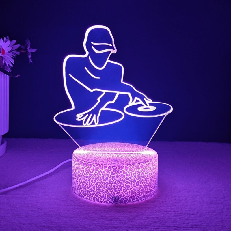 DJ Night Light – 3D LED Music Lamp, 10 Designs, USB Touch Control, Color-Changing Glow | Gifts for DJs, Music Producers & K-pop Fans