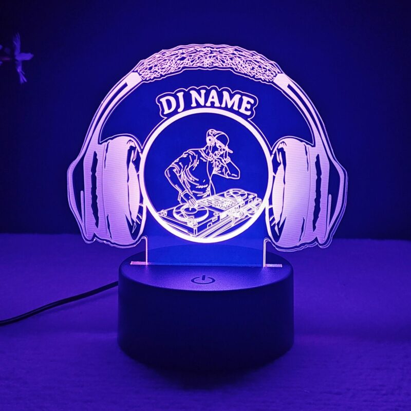 DJ Night Light – 3D LED Music Lamp, 10 Designs, USB Touch Control, Color-Changing Glow | Gifts for DJs, Music Producers & K-pop Fans