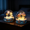 Sea Urchin Night Light – Ocean Wave Base & Warm Glow
