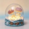 Sea Urchin Night Light – Ocean Wave Base & Warm Glow